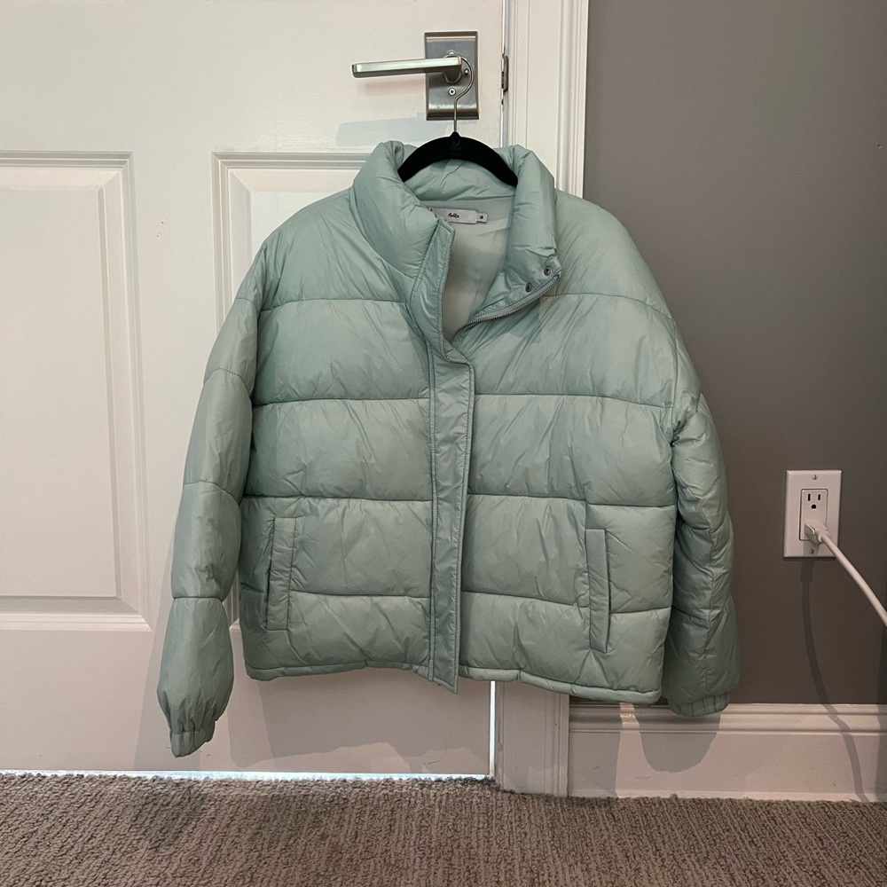 ADIKA mint green puffer jacket